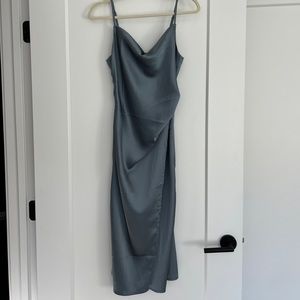 Mahina Silky blue wedding guest dress - Small